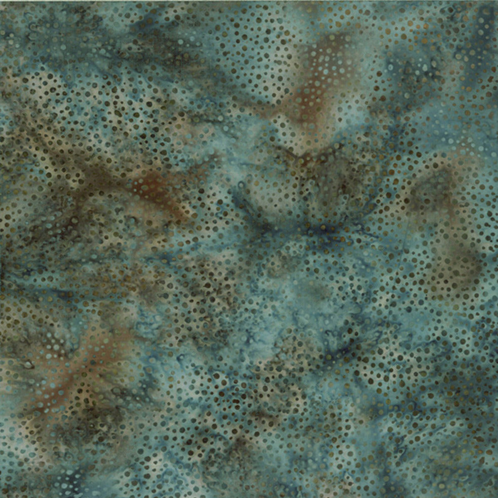 Hoffman Fabrics Dot Dusty Blue Batik Fabric 885-D7-Dusty-Blue