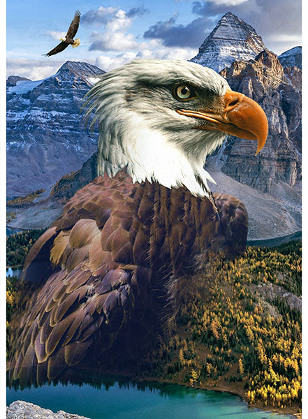 Hoffman Fabrics Call of the Wild Americana Bald Eagle Cotton Panel W5509-159-Americana