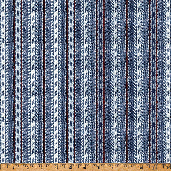 Hoffman Fabrics Rodeo Dreams Navy Blanket Stripe Cotton Fabric W5531-19-Navy