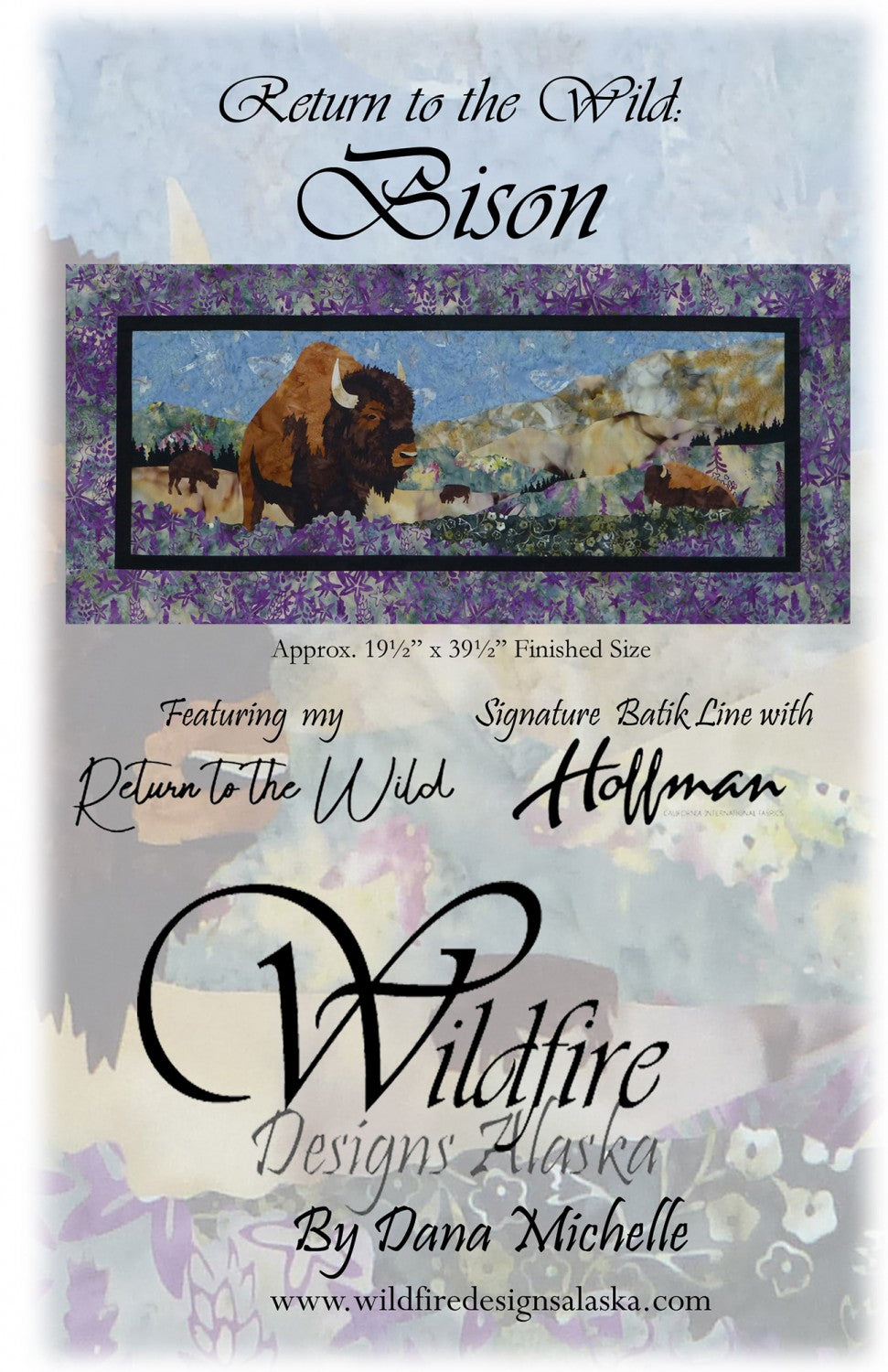 Wildfire Designs Alaska Return to the Wild Bison Applique Quilt Pattern Front Cover