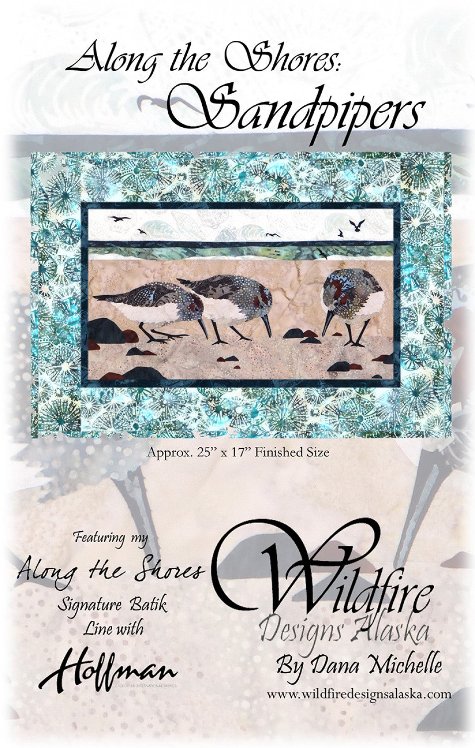 Wildfire Designs Alaska Along the Shores Sandpipers Applique Quilt Pattern Front Cover