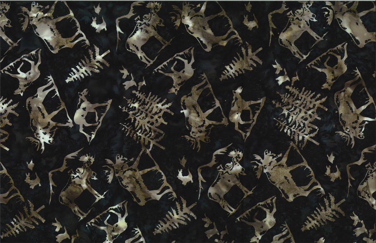 Hoffman Fabrics Sepia Moose Batik Fabric S2341-642-Sepia