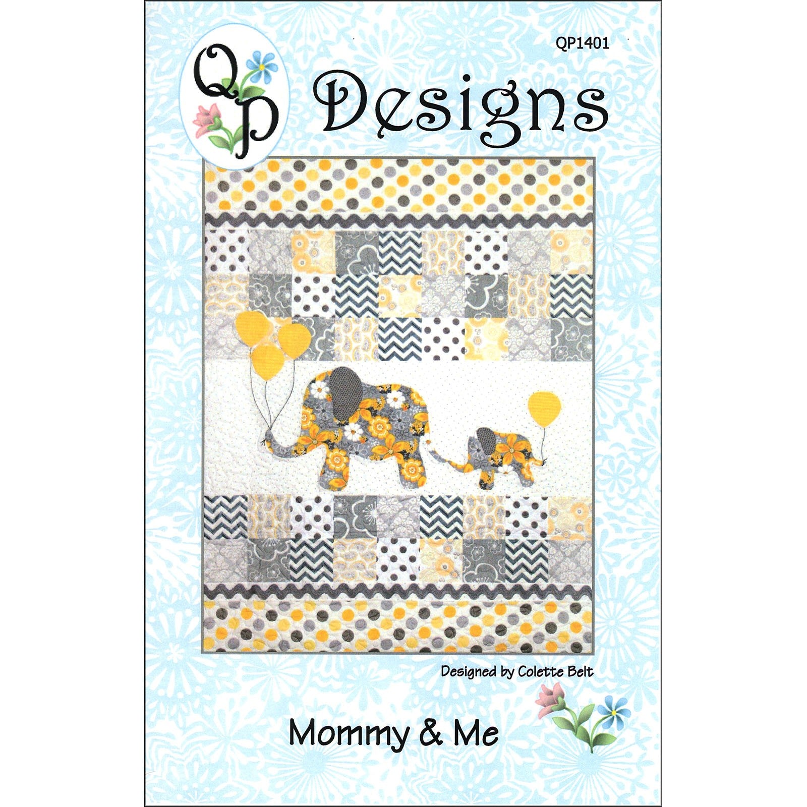 Quilter's Paradise Mommy & Me Elephant Applique Quilt Pattern Front Cover