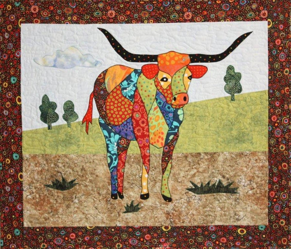 BJ Designs & Patterns Laredo Longhorn Cow Applique Quilt Pattern