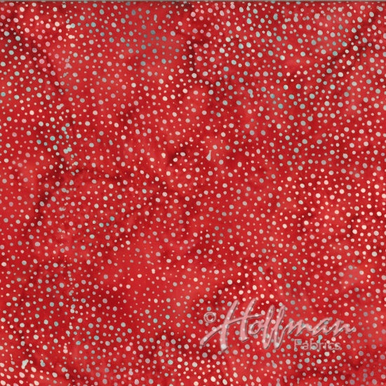 Hoffman Fabrics Dot Red Batik Fat Quarter 885-5-Red