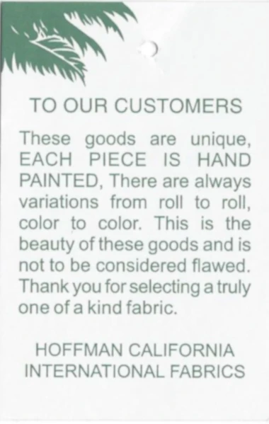 Hoffman Fabrics Batik Notice