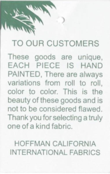 Hoffman Fabrics Batik Notice