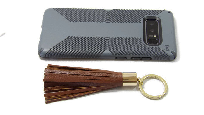 Tassel Mono keyring Faux Leather Mickey 3D KeyChain Bag Charm keychain Gold